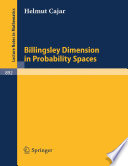 Billingsley dimension in probability spaces /