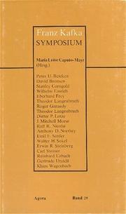 Franz Kafka : eine Aufsatzsammlung nach einem Symposium in Philadelphia /