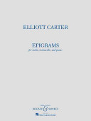 Epigrams : for violin, violoncello and piano /