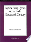 Topical song cycles of the early nineteenth century /