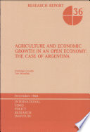 Agriculture and economic growth in an open economy : the case of Argentina /