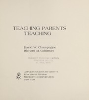 Teaching parents teaching