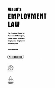 Waud's employment law : the practical guide for personnel managers, trade union officials, employers, employees and lawyers /