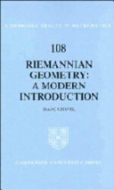 Riemannian geometry : a modern introduction /