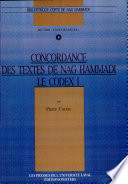 Concordance des textes de Nag Hammadi : le Codex I /