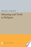 Meaning and truth in religion.