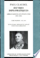 Oeuvres diplomatiques : ambassadeur aux Etats-Unis, 1927-1933 /