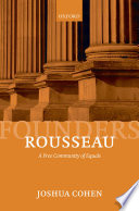 Rousseau : a free community of equals /