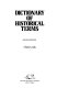 Dictionary of historical terms /