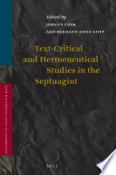 Text-Critical and Hermeneutical Studies in the Septuagint.