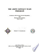 The Joint Contact Team Program : contacts with former Soviet republics and Warsaw Pact nations, 1992-1994 /