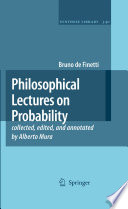 Philosophical lectures on probability