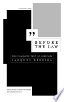 Before the law : the complete text of Préjugés /