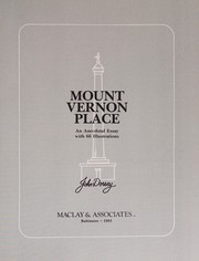 Mount Vernon Place : an anecdotal essay with 66 illustrations /