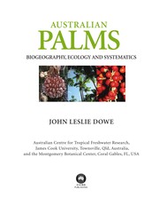 Australian palms : biogeography, ecology and systematics /