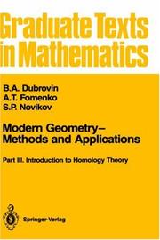 Modern geometry : methods and applications /