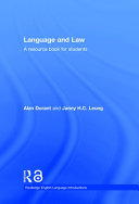 Language and law : a resource book for students /