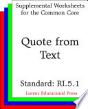 Quote from Text (CCSS RI. 5.1).