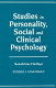 Studies in personality, social and clinical psychology : nonobvious findings /