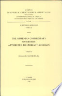 The Armenian commentary on Genesis attributed to Ephrem the Syrian /