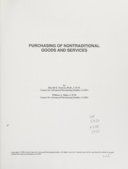 Purchasing of nontraditional goods and services /