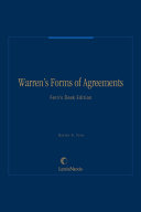 Warren's forms of agreements - Fern's desk edition /
