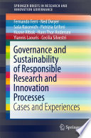 Governance and sustainability of responsible research and innovation processes : cases and experiences /