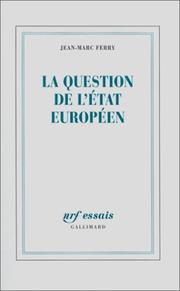 La question de l'État européen /