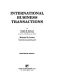 International business transactions /