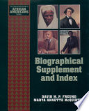Biographical supplement and index /