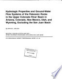 Hydrologic properties and ground-water flow systems of the paleozoic rocks in the Upper Colorado River Basin in Arizona, Colorado, New Mexico, Utah, and Wyoming, excluding the San Juan Basin /