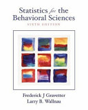 Statistics for the behavioral sciences /