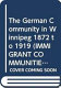 The German community in Winnipeg : 1872 to 1919 /