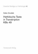 Hethitische Texte in Transkription KBo 49 /