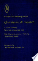 Guerric of Saint-Quentin : Quaestiones de quolibet /