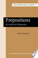 Prepositions, an analytical bibliography /