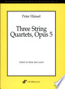 Three string quartets, opus 5