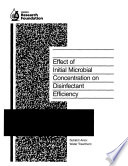 Effect of initial microbial concentration on disinfectant efficiency /