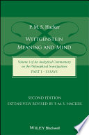 Wittgenstein : meaning and mind /