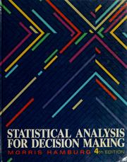 Statistical analysis for decision making /