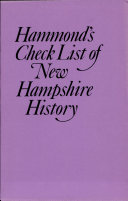 Check list of New Hampshire history.