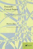 Foucault's critical project : between the transcendental and the historical /