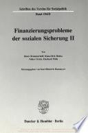 Finanzierungsprobleme der sozialen Sicherung II..