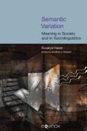 Semantic variation : meaning in society and in sociolinguistics /