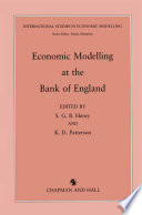 Economic Modelling at the Bank of England /