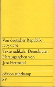 Von deutscher Republik 1775-1795 : Texte radikaler Demokraten /