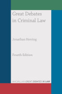 Great debates in criminal law /