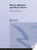 Metre, rhythm, and verse form /