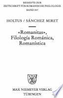 "Romanitas", filologia Romanica, Romanistica /