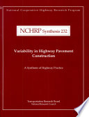 Variability in highway pavement construction / Charles S. Hughes.